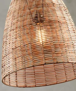 Nkuku Noko Natural Wicker Conical Pendant - Medium