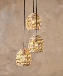 Nkuku Noko Wicker Cluster Pendant Kitchen & Dining Room