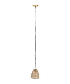 Nkuku Noko Wicker Conical Pendant - Natural - Extra Small Kitchen & Dining Room