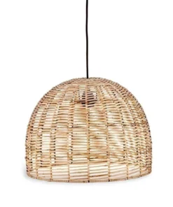 Nkuku New Arrivals Noko Wicker Dome Pendant - Small