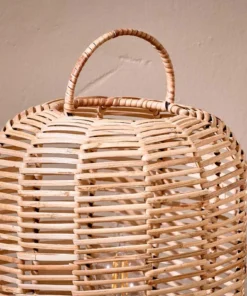 Nkuku Noko Wicker Lamp - Extra Small Bedroom
