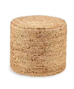 Nkuku Ondal Round Braided Hemp Side Table