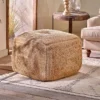 Nkuku Ondal Square Braided Hemp Pouf New Arrivals