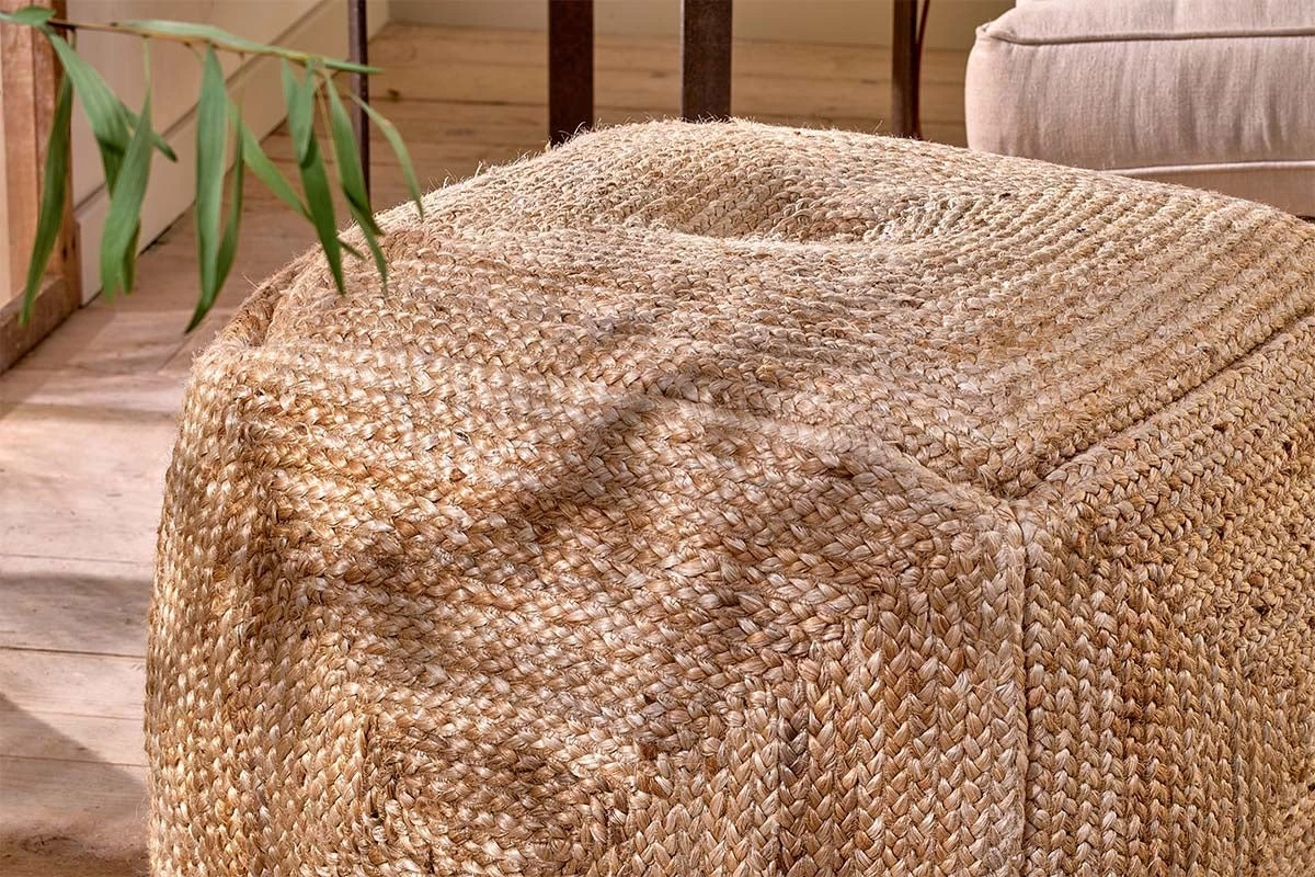 Nkuku Ondal Square Braided Hemp Pouf New Arrivals 4 Nkuku Ondal Square Braided Hemp Pouf New Arrivals