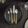 Nkuku Osko Cutlery Set - Brushed Gold (Set Of 16)