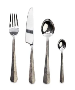 Nkuku Osko Cutlery Set - Brushed Silver (Set Of 16)