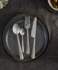 Nkuku Osko Cutlery Set - Brushed Silver (Set Of 16)
