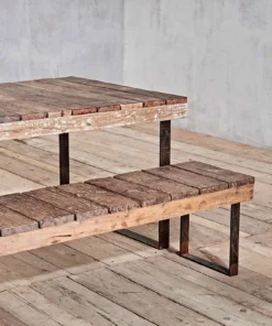 Nkuku Oso Wooden Bench - 220cm Garden Furniture