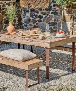 Nkuku Oso Wooden Dining Table - 220cm Kitchen & Dining Room