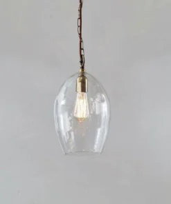 Nkuku Otoro Glass Pendant - Small Oval Living Room