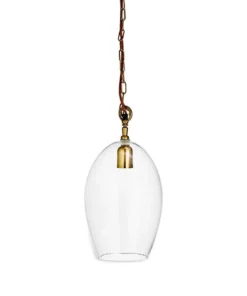 Nkuku Otoro Glass Pendant - Small Oval Living Room