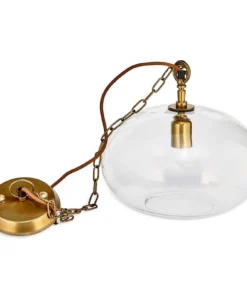 Nkuku Otoro Glass Pendant - Small Round Living Room