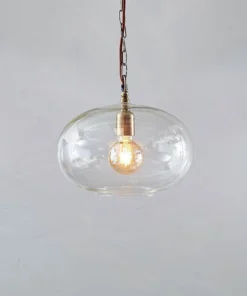 Nkuku Otoro Glass Pendant - Small Round Living Room