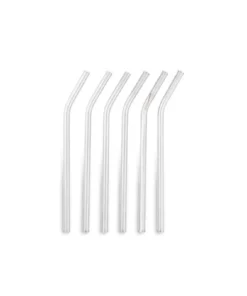 Nkuku Tableware Ouzoud Glass Straws - Clear (Set Of 6)