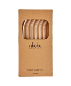 Nkuku Tableware Ouzoud Glass Straws - Clear (Set Of 6)