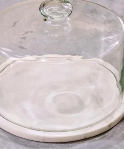 Nkuku Ovah Marble Cake Dome - White New Arrivals