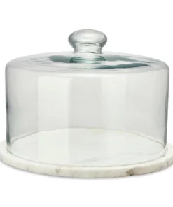 Nkuku Ovah Marble Cake Dome - White New Arrivals