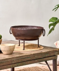 Nkuku Garden Furniture Patna Tabletop Kadai Fire Pit