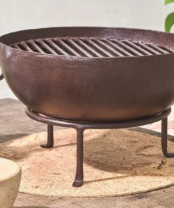 Nkuku Garden Furniture Patna Tabletop Kadai Fire Pit