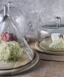 Nkuku Recycled Glass Cake Dome Serveware
