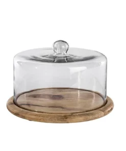 Nkuku Recycled Glass Cake Dome Serveware