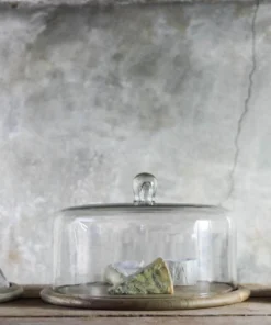 Nkuku Recycled Glass Cake Dome Serveware
