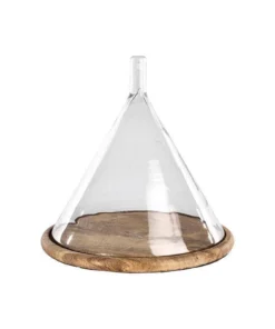 Nkuku Serveware Recycled Glass Conical Dome