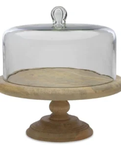 Nkuku Serveware Recycled Glass Dome Cake Stand