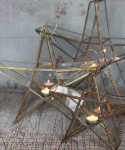 Nkuku Home Accessories Sanwi Standing Star Brass