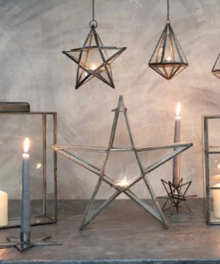 Nkuku Home Accessories Sanwi Standing Star Brass