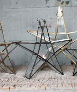 Nkuku Home Accessories Sanwi Standing Star Brass