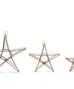 Nkuku Home Accessories Sanwi Standing Star Brass