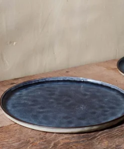 Nkuku Simi Dinner Plate - Deep Blue Tableware