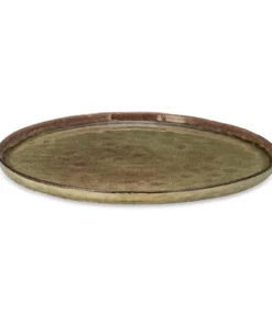 Nkuku Tableware Simi Dinner Plate - Moss Green