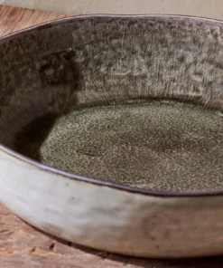 Nkuku Tableware Simi Serving Bowl - Moss Green - Large