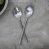 Nkuku Sirkali Salad Server Set - Brushed Silver (Set Of 2) 1 Nkuku Sirkali Salad Server Set - Brushed Silver (Set Of 2)