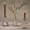 Nkuku Sirsa Glass Candlestick - Clear Home Accessories