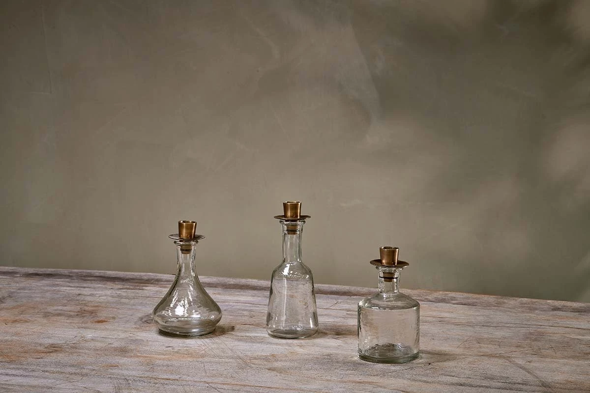 Nkuku Sirsa Glass Candlestick - Clear Home Accessories 4 Nkuku Sirsa Glass Candlestick - Clear Home Accessories