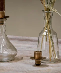 Nkuku Sirsa Glass Candlestick - Clear Home Accessories 16 Nkuku Sirsa Glass Candlestick - Clear Home Accessories