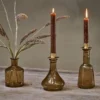 Nkuku Sirsa Glass Candlestick - Sepia Home Accessories 2 Nkuku Sirsa Glass Candlestick - Sepia Home Accessories