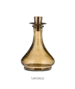 Nkuku Sirsa Glass Candlestick - Sepia Home Accessories