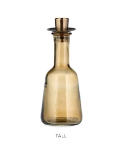 Nkuku Sirsa Glass Candlestick - Sepia Home Accessories