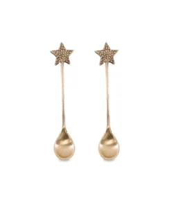 Nkuku Star Spoon Gift Set - Antique Brass (Set Of 2) Tableware