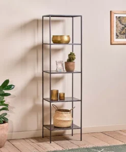 Nkuku New Arrivals Takua Iron Narrow Standing Shelves