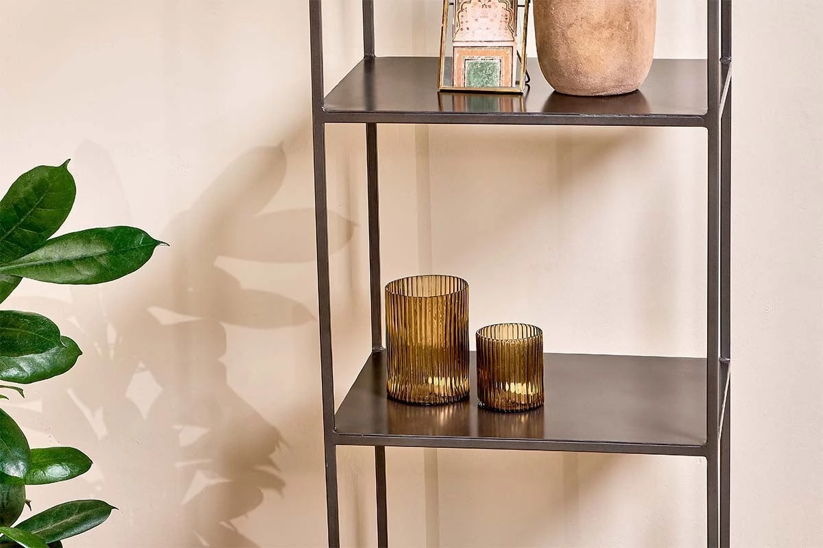 Nkuku New Arrivals Takua Iron Narrow Standing Shelves 6 Nkuku New Arrivals Takua Iron Narrow Standing Shelves