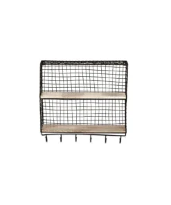 Nkuku Tamba Shelf With Hooks Home Accessories