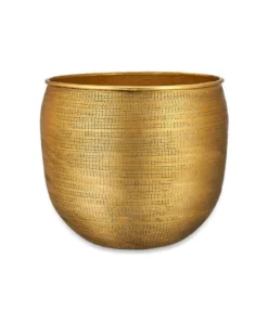 Nkuku Home Accessories Tembesi Etched Planter - Antique Brass 13 Nkuku Home Accessories Tembesi Etched Planter - Antique Brass