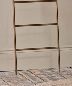 Nkuku Temur Iron Decorative Ladder - Brass