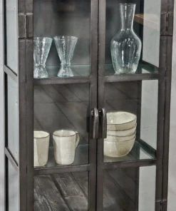 Nkuku Tiko Iron & Glass Small Cabinet Living Room