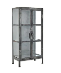 Nkuku Tiko Iron & Glass Small Cabinet Living Room